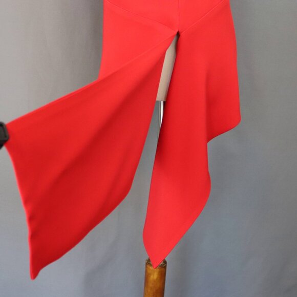 Cushnie Et Ochs 10 Holiday Red Asymmetrical Hem Tank Top Blouse - Picture 12 of 12